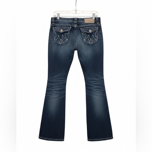 MEK Oaxaca Denim Jeans – Dark Wash | Slim Bootcut | Distressed - Picture 4 of 12